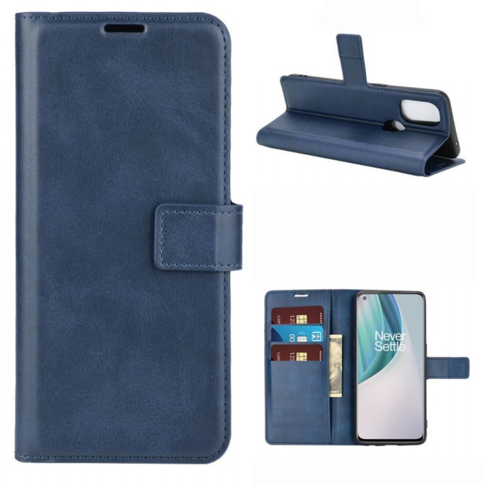 Folio-hoesje voor OnePlus Nord N10 Extreem Slank Leereffect