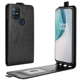 Folio-hoesje voor OnePlus Nord N10 Flip Case Verticaal Leereffect Met Flap