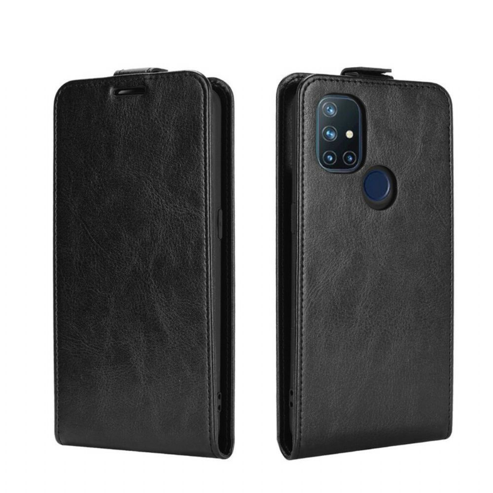 Folio-hoesje voor OnePlus Nord N10 Flip Case Verticaal Leereffect Met Flap