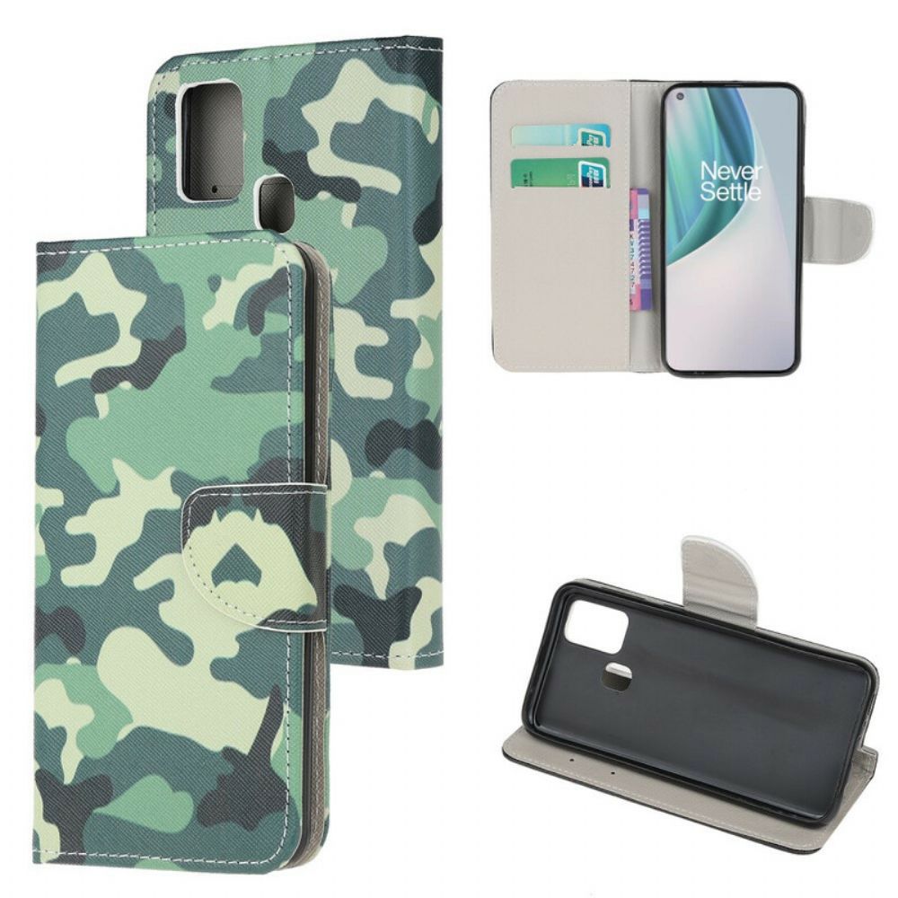 Folio-hoesje voor OnePlus Nord N10 Militaire Camouflage