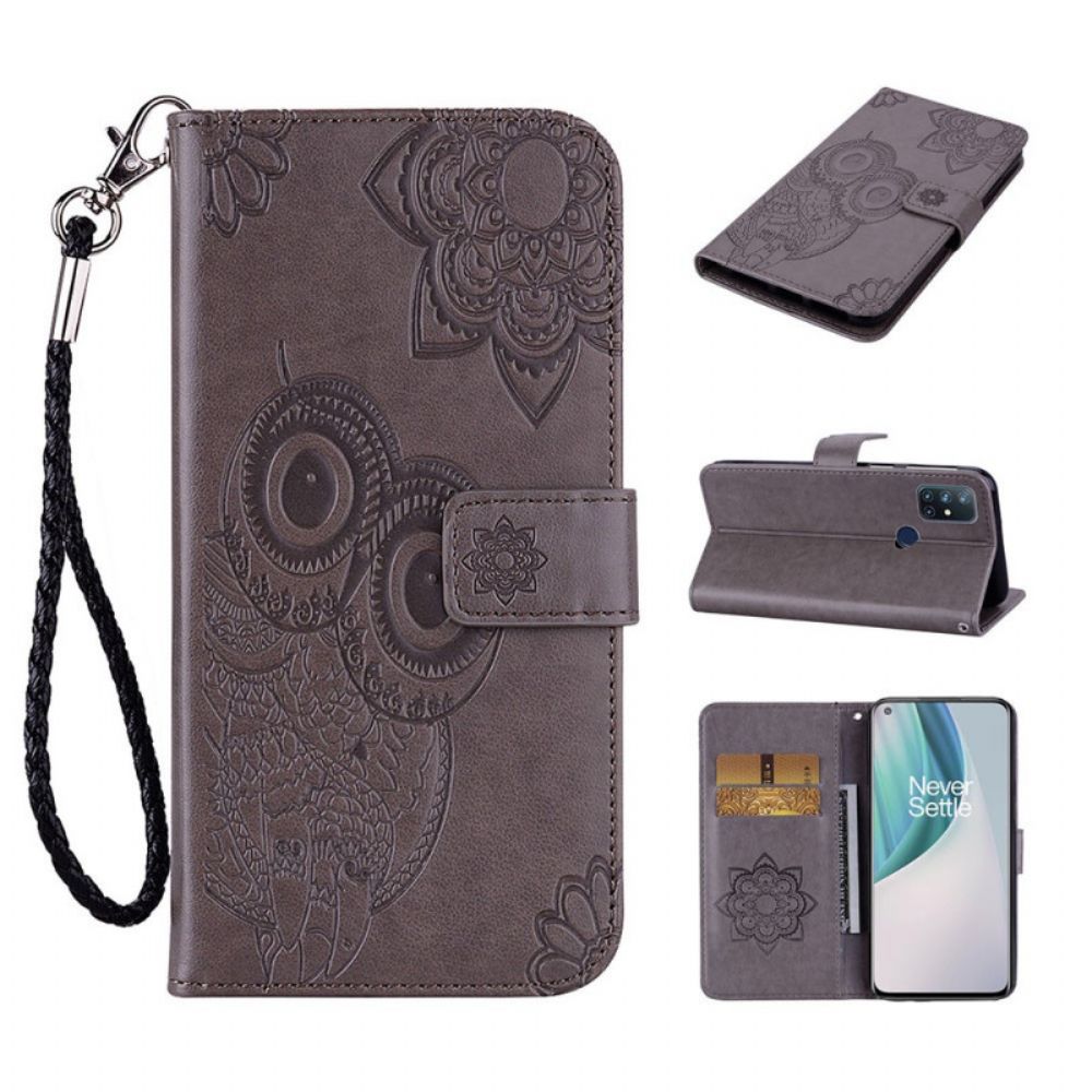 Folio-hoesje voor OnePlus Nord N10 Uil Mandala En Charm