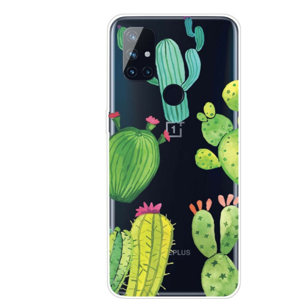 Hoesje voor OnePlus Nord N10 Cactus Aquarel