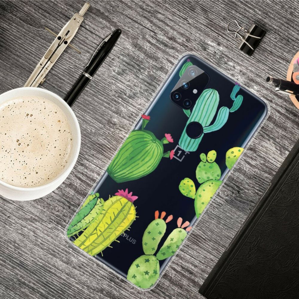 Hoesje voor OnePlus Nord N10 Cactus Aquarel