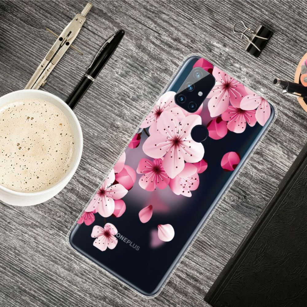 Hoesje voor OnePlus Nord N10 Kleine Roze Bloemen