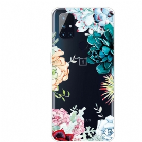 Hoesje voor OnePlus Nord N10 Naadloze Aquarelbloemen