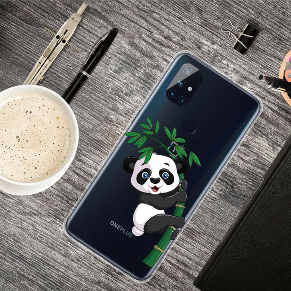 Hoesje voor OnePlus Nord N10 Naadloze Panda Op Bamboe