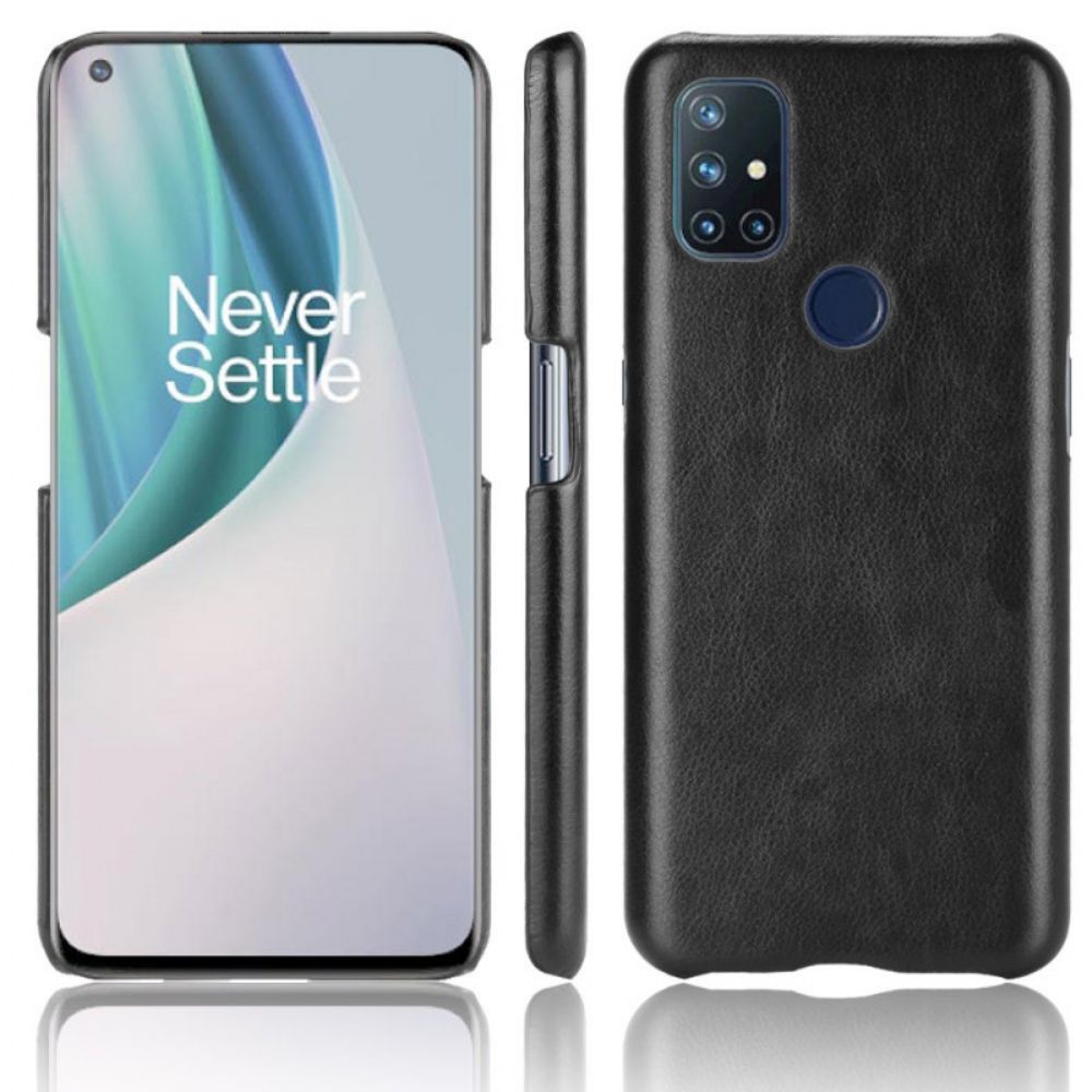 Hoesje voor OnePlus Nord N10 Prestaties Litchi Leder Effect