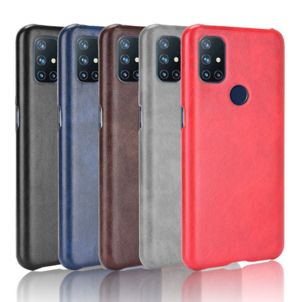 Hoesje voor OnePlus Nord N10 Prestaties Litchi Leder Effect