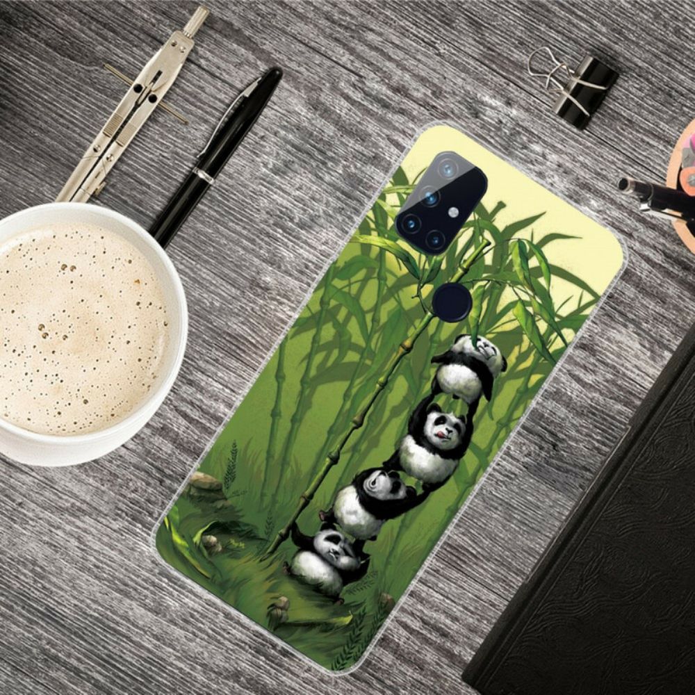 Hoesje voor OnePlus Nord N10 Stapel Panda's