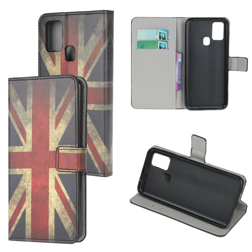 Leren Hoesje voor OnePlus Nord N10 Engeland Vlag