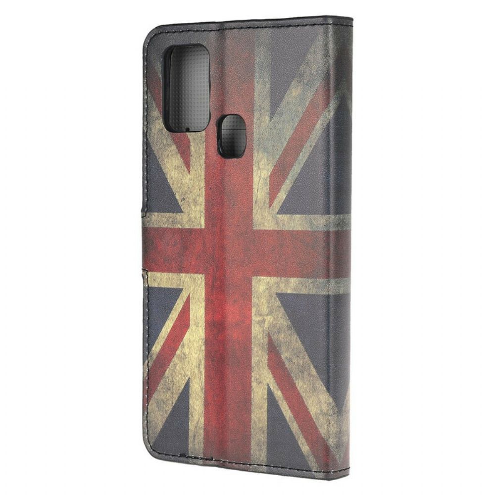 Leren Hoesje voor OnePlus Nord N10 Engeland Vlag