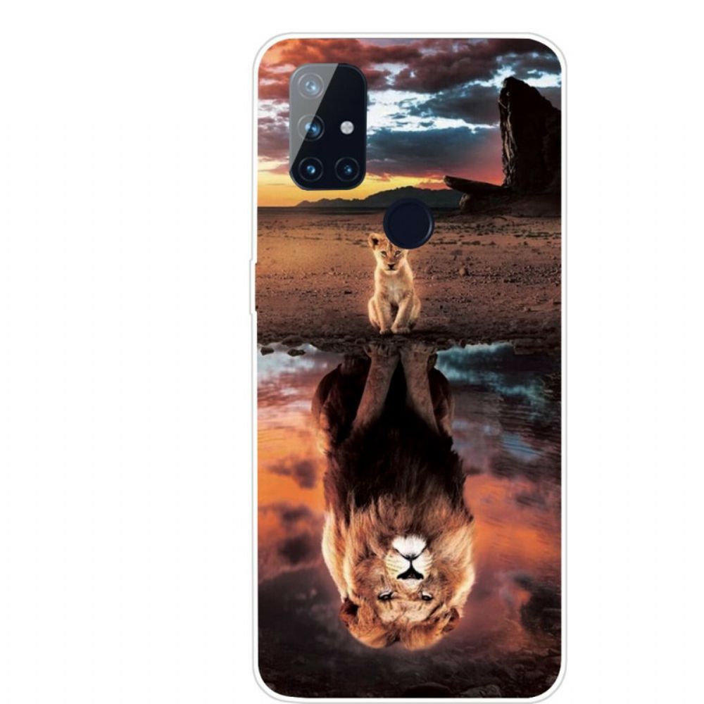 Telefoonhoesje voor OnePlus Nord N10 Lion Cub Dream