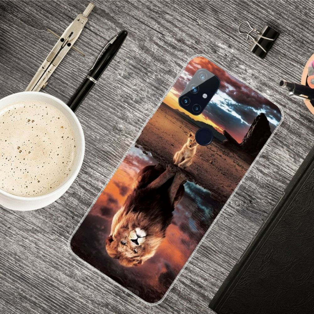 Telefoonhoesje voor OnePlus Nord N10 Lion Cub Dream