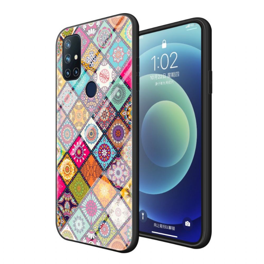 Telefoonhoesje voor OnePlus Nord N10 Magnetische Patchwork Houder