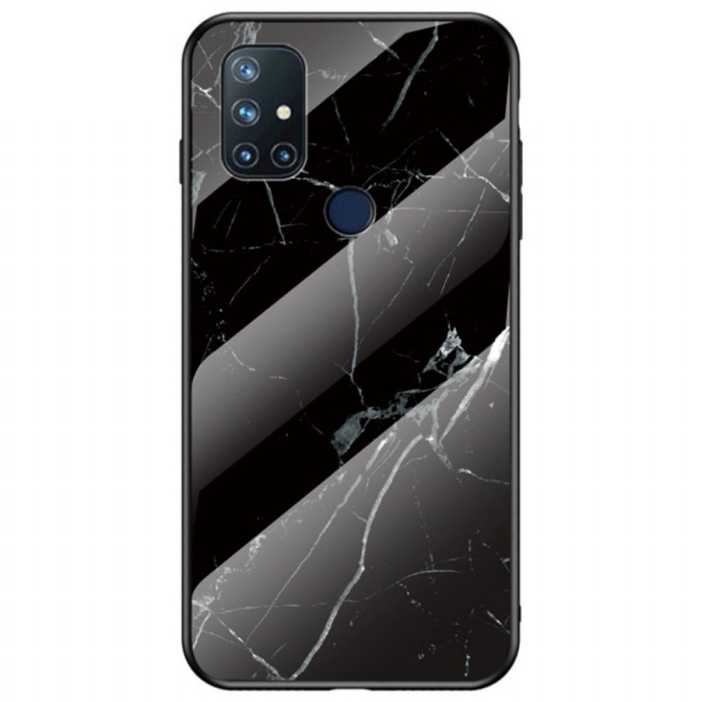 Telefoonhoesje voor OnePlus Nord N10 Marmer Kleuren Gehard Glas