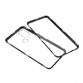 Telefoonhoesje voor OnePlus Nord N10 Tweezijdig Magnetisch Gehard Glas En Metaal