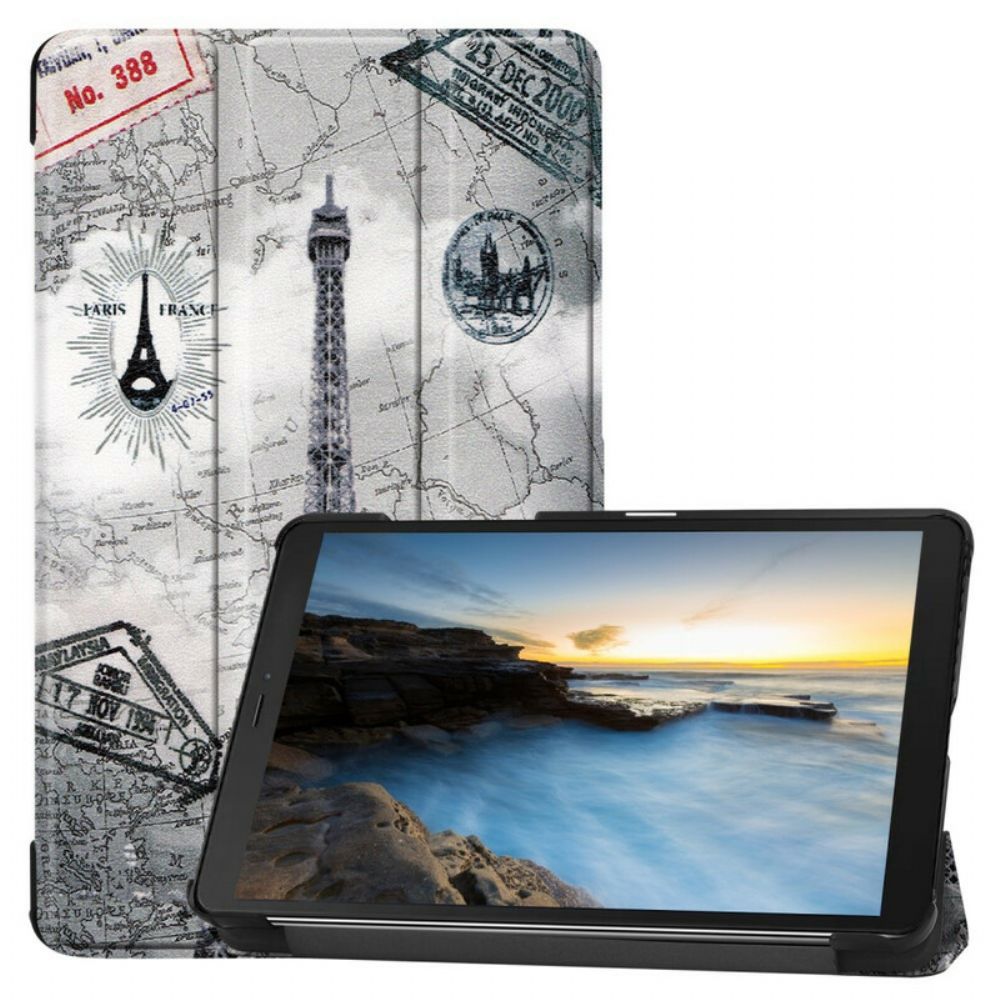 Bescherming Hoesje voor Samsung Galaxy Tab A 8" (2019) Retro Eiffeltoren