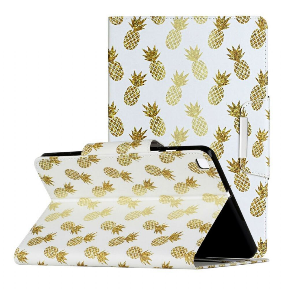 Flip Case voor Samsung Galaxy Tab A 8" (2019) Gouden Ananas