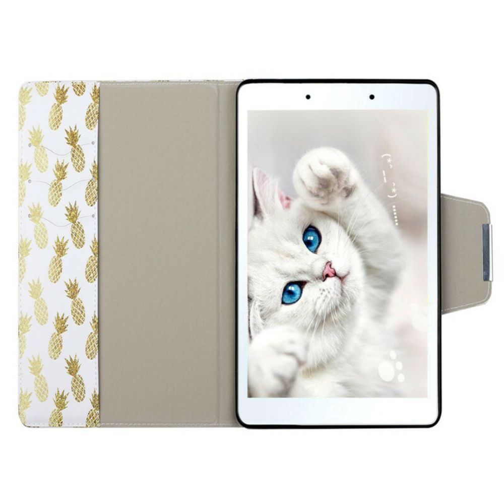 Flip Case voor Samsung Galaxy Tab A 8" (2019) Gouden Ananas