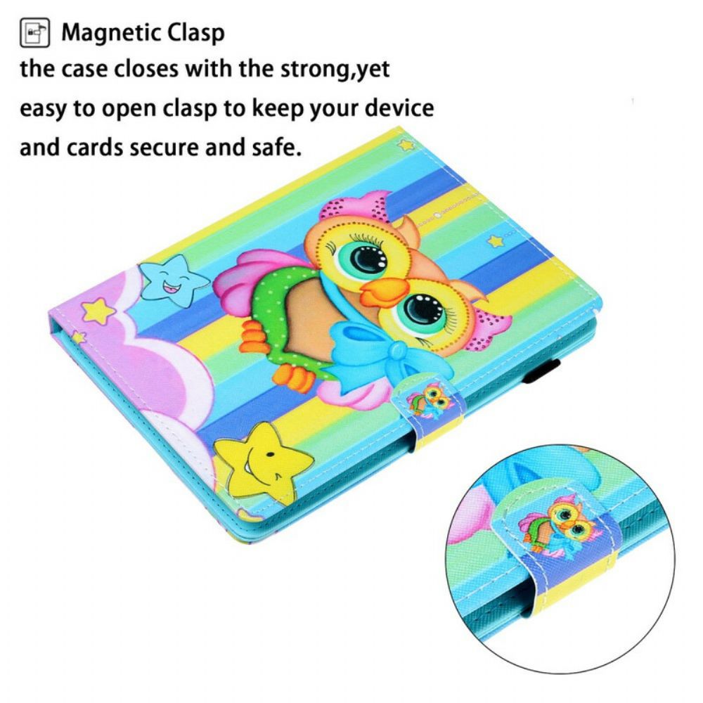 Flip Case voor Samsung Galaxy Tab A 8" (2019) Veelkleurige Uil