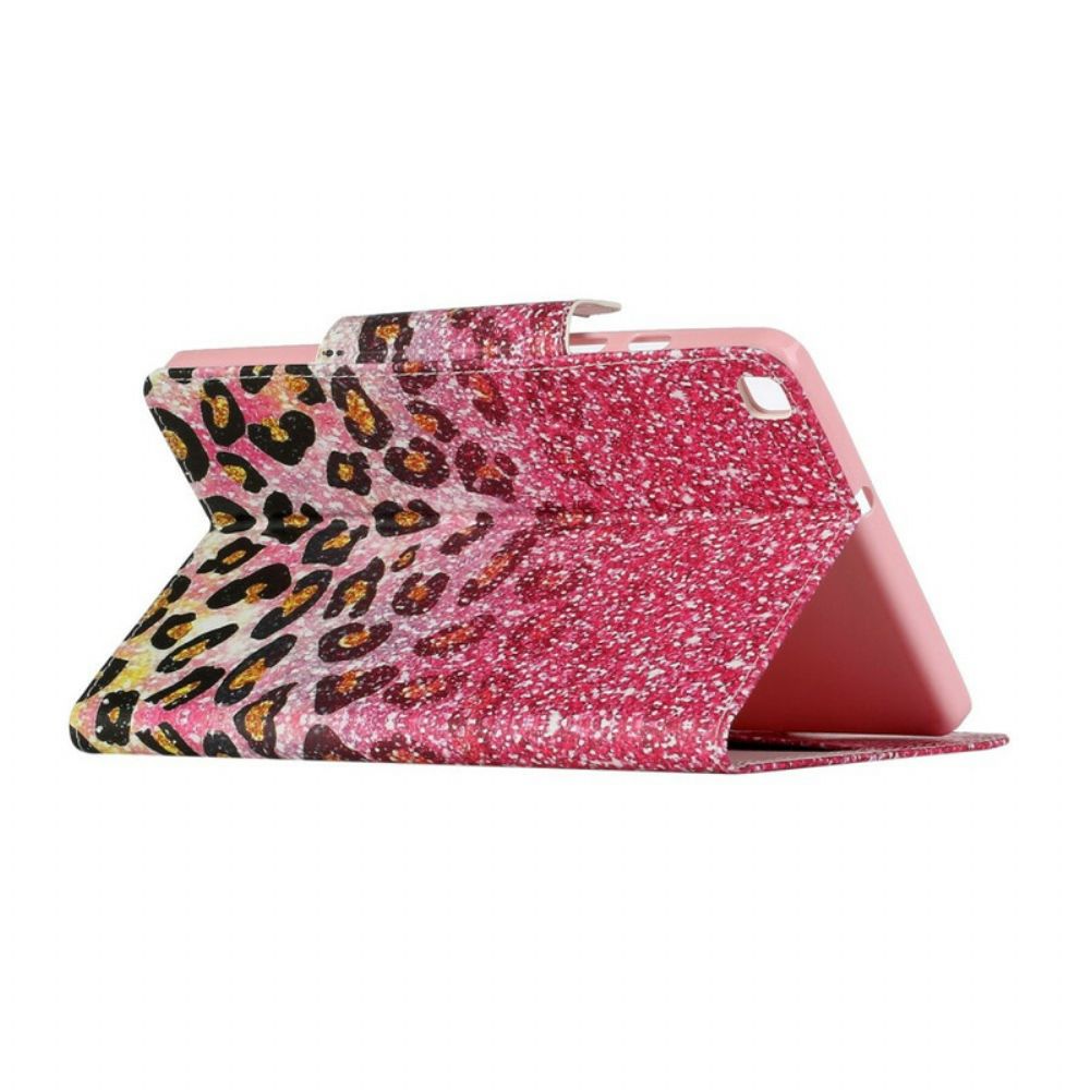 Folio-hoesje voor Samsung Galaxy Tab A 8" (2019) Glanzend Cheetah-patroon