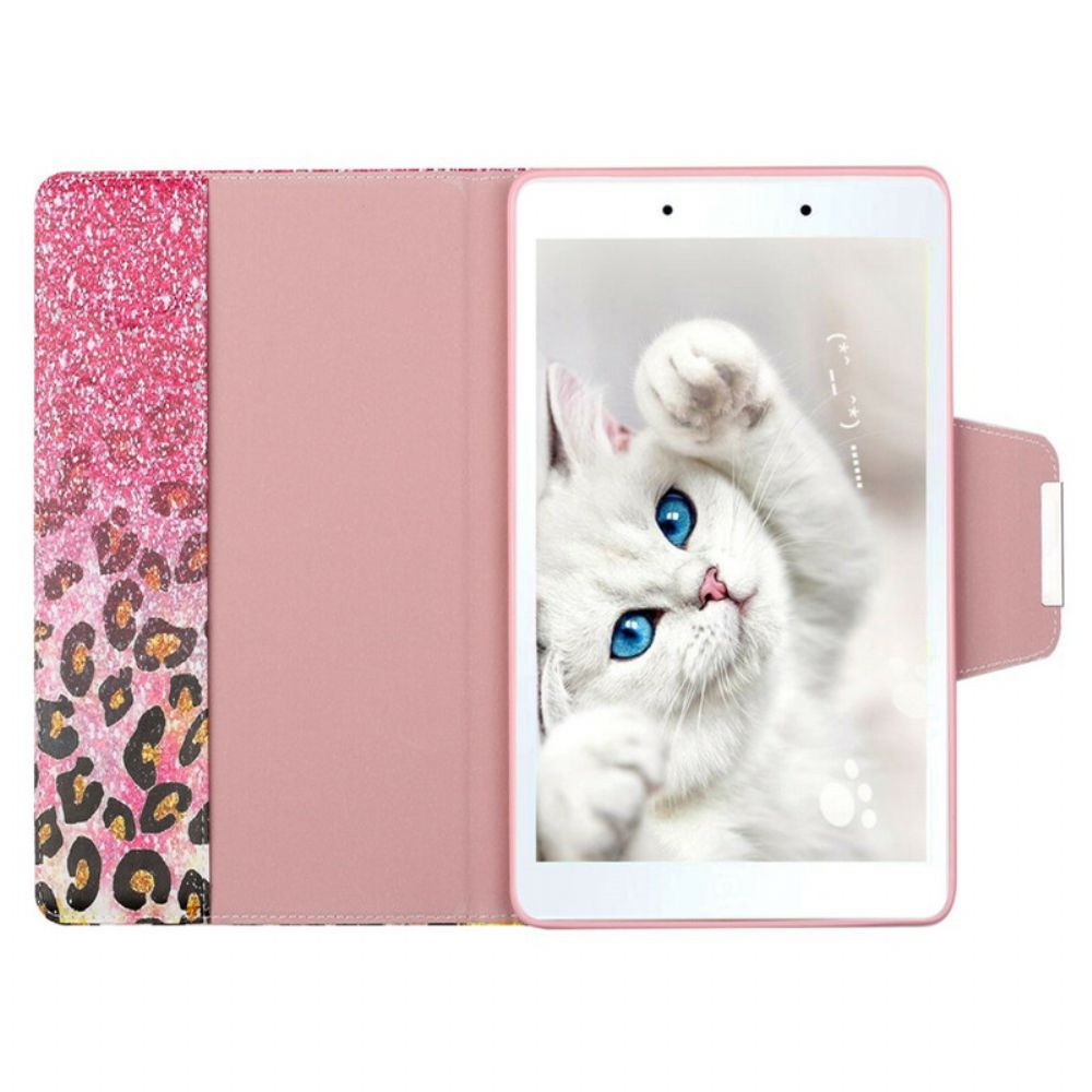 Folio-hoesje voor Samsung Galaxy Tab A 8" (2019) Glanzend Cheetah-patroon