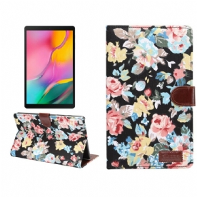 Folio-hoesje voor Samsung Galaxy Tab A 8" (2019) Rozen Stof Textuur