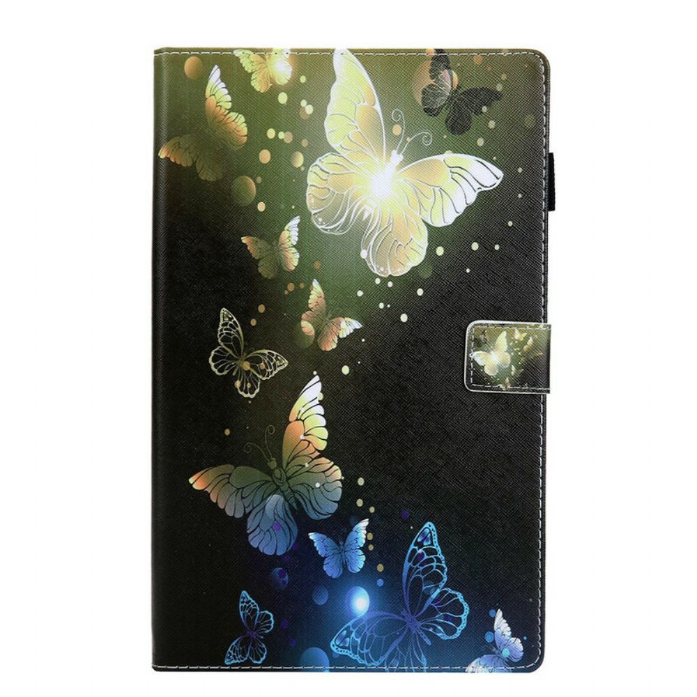 Leren Hoesje voor Samsung Galaxy Tab A 8" (2019) Gouden Vlinders