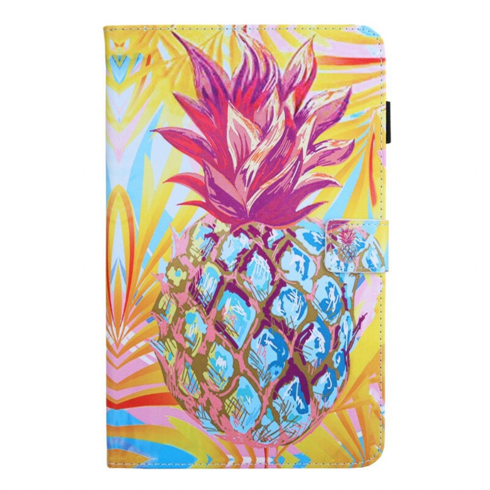 Leren Hoesje voor Samsung Galaxy Tab A 8" (2019) Oranje Ananas