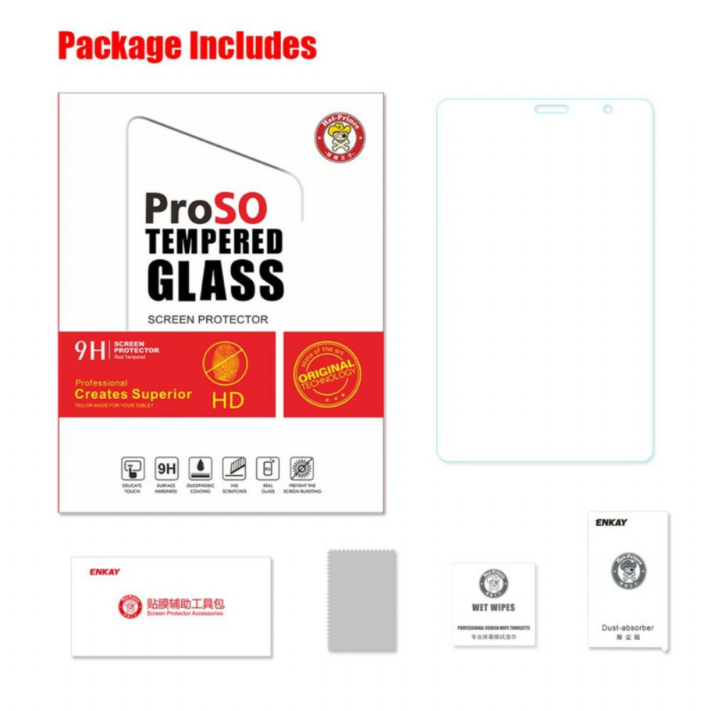 Samsung Galaxy Tab A 8.0 (2019) Glazen Screenprotector Hoed Prince