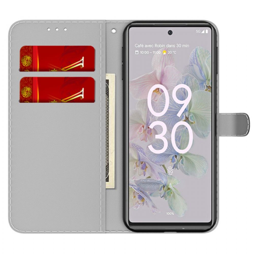 Flip Case voor Google Pixel 6A Abstract Patroon