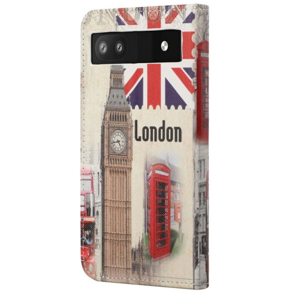 Flip Case voor Google Pixel 6A Londen