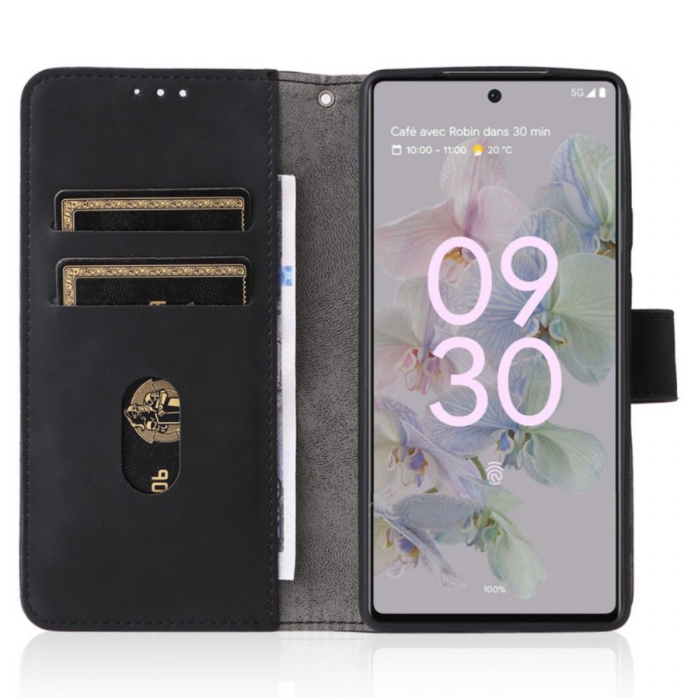 Folio-hoesje voor Google Pixel 6A Met Ketting Skin-touch-band