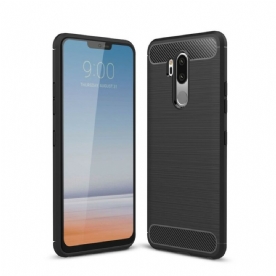 Hoesje voor LG G7 ThinQ Geborstelde Koolstofvezel