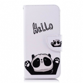 Leren Hoesje voor LG G7 ThinQ Hallo Panda