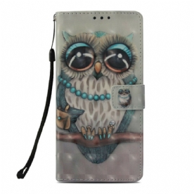 Leren Hoesje voor Honor 10 Miss Uil