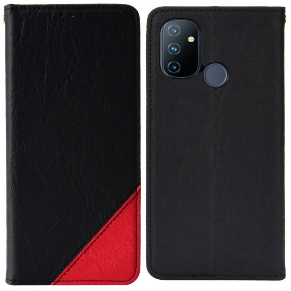 Bescherming Hoesje voor OnePlus Nord N100 Folio-hoesje Gekleurde Driehoek