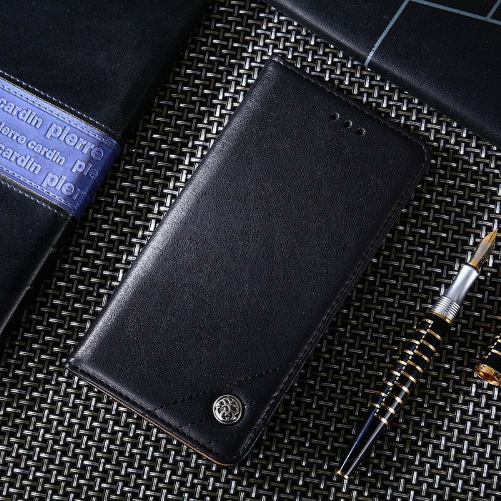 Bescherming Hoesje voor OnePlus Nord N100 Folio-hoesje Rivet Lederen Stijl