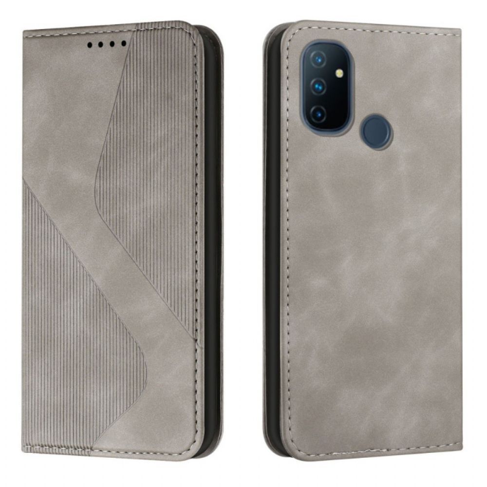 Bescherming Hoesje voor OnePlus Nord N100 Folio-hoesje S-design Lederen Stijl