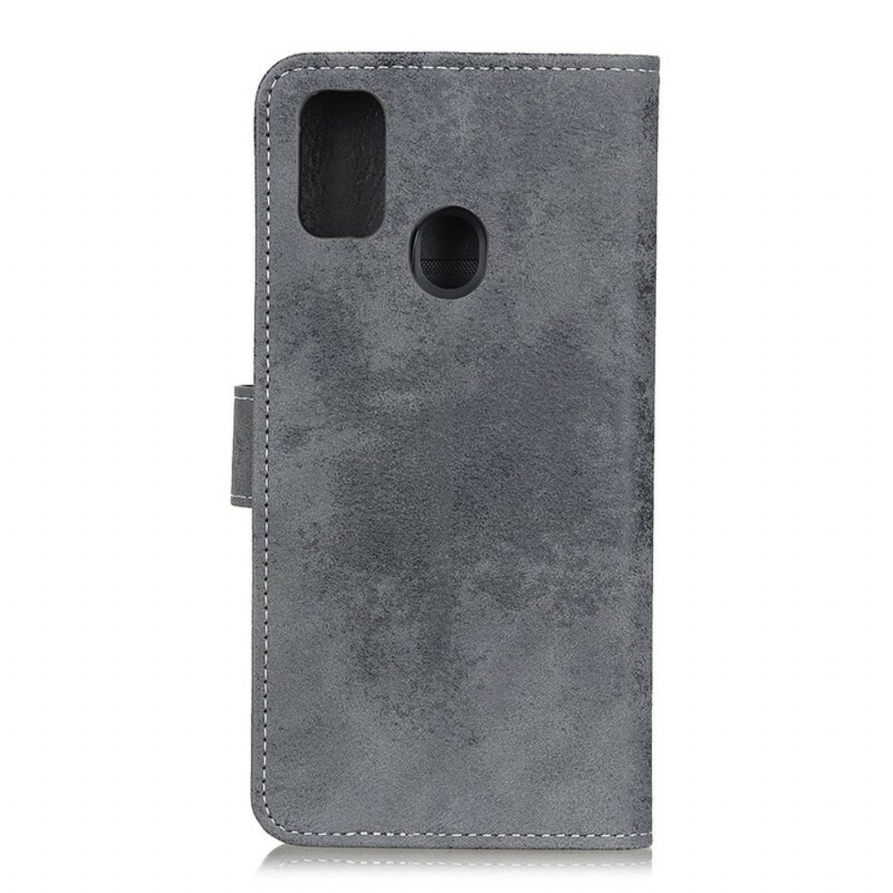 Flip Case voor OnePlus Nord N100 Vintage Kunstleer