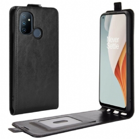 Folio-hoesje voor OnePlus Nord N100 Flip Case Verticaal Leereffect Met Flap