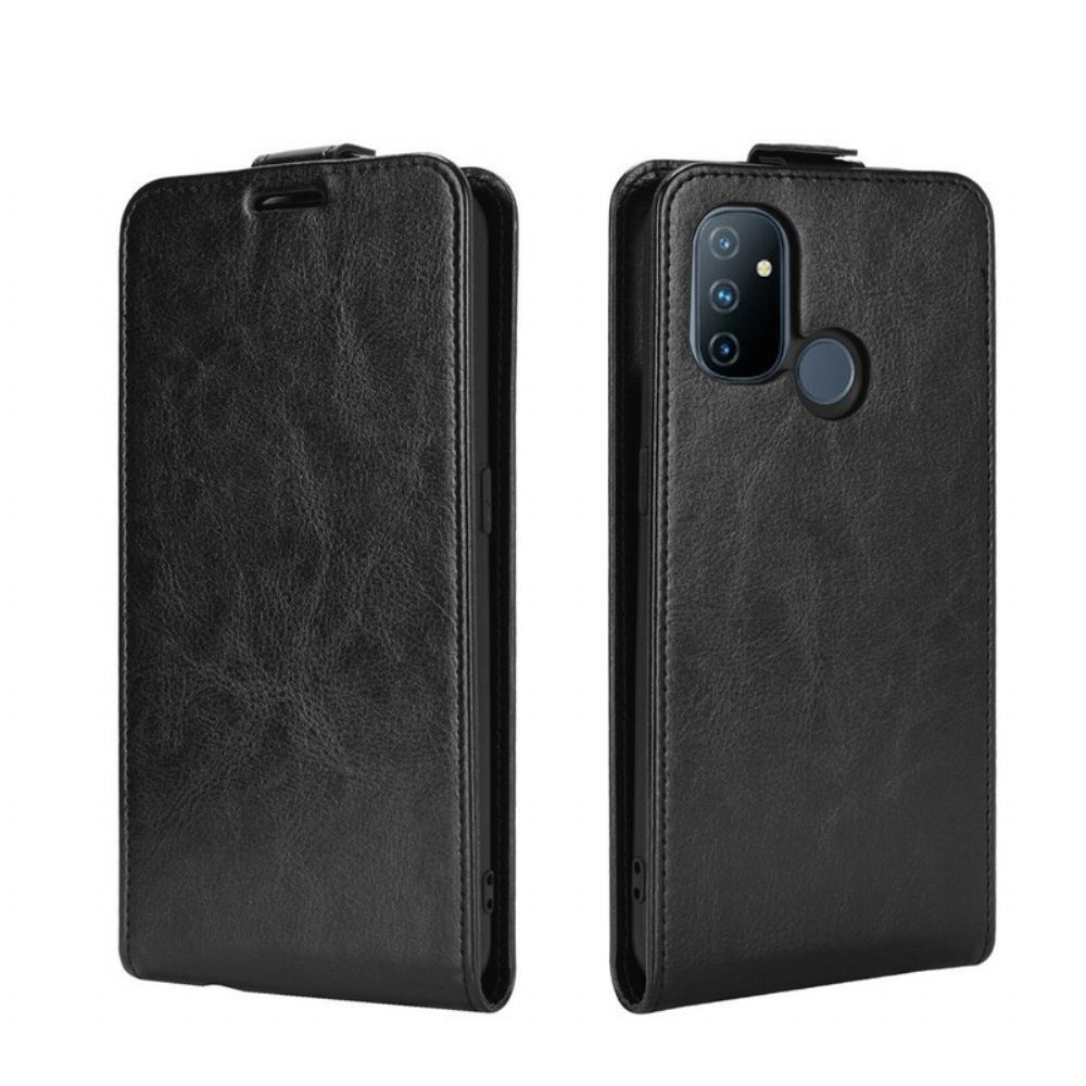 Folio-hoesje voor OnePlus Nord N100 Flip Case Verticaal Leereffect Met Flap