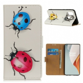 Folio-hoesje voor OnePlus Nord N100 Lieveheersbeestjes