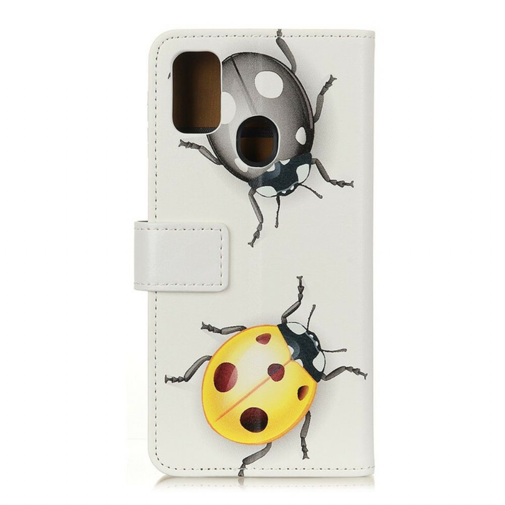 Folio-hoesje voor OnePlus Nord N100 Lieveheersbeestjes