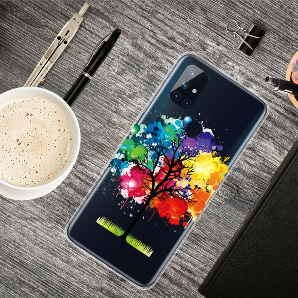 Hoesje voor OnePlus Nord N100 Aquarel Boom Naadloos