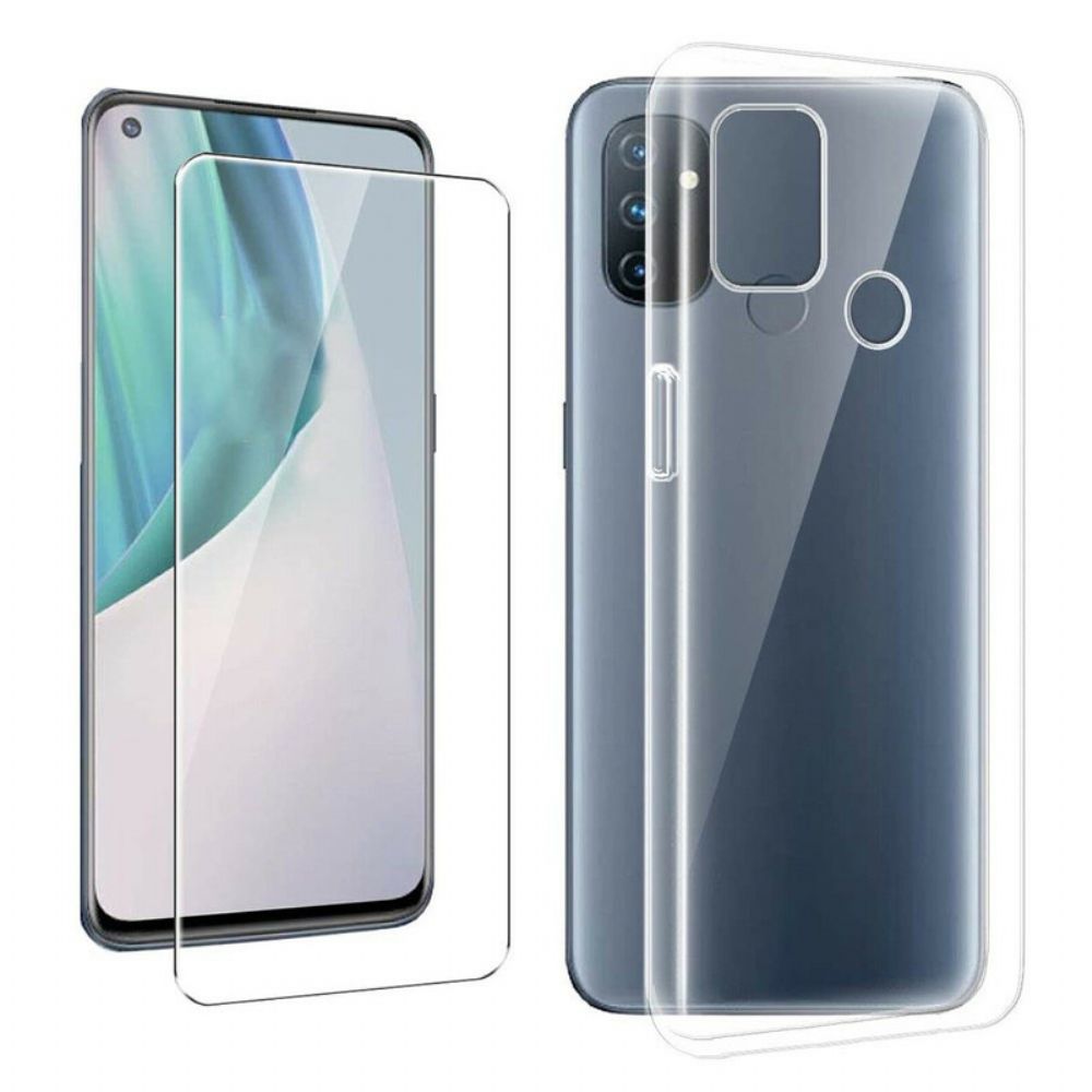 Hoesje voor OnePlus Nord N100 Combo En Scherm Van Gehard Glas