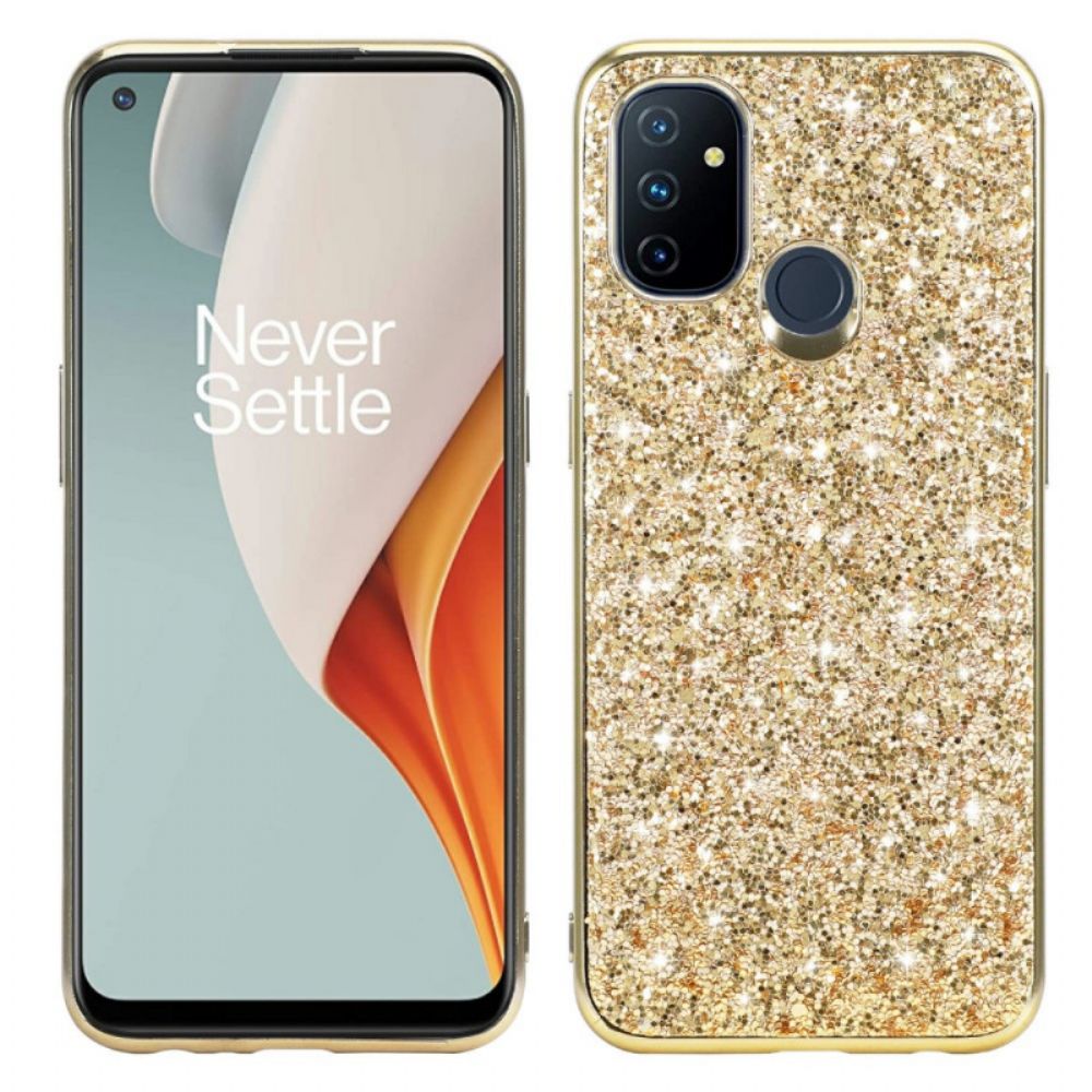 Hoesje voor OnePlus Nord N100 Glitter Hybride