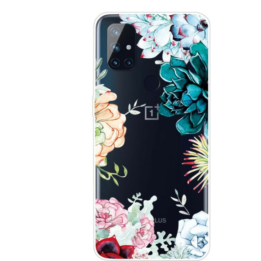 Hoesje voor OnePlus Nord N100 Naadloze Aquarelbloemen