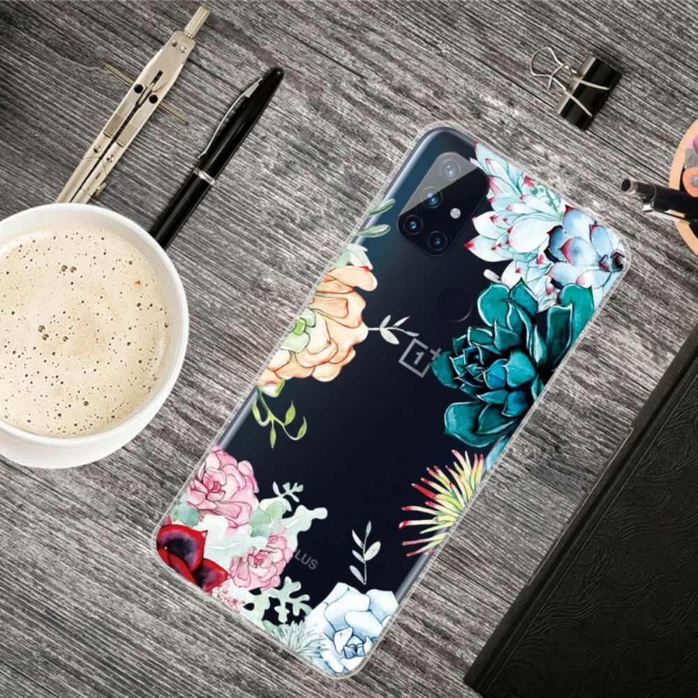 Hoesje voor OnePlus Nord N100 Naadloze Aquarelbloemen