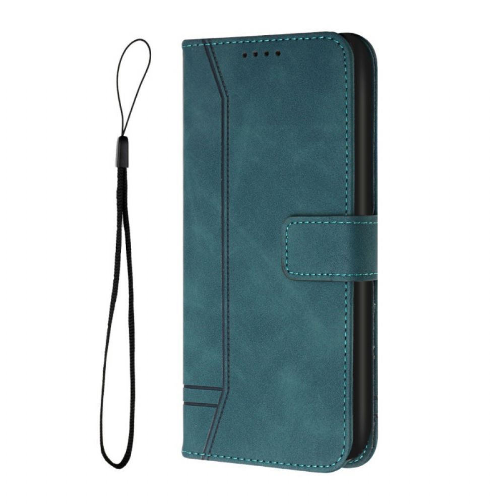 Leren Hoesje voor OnePlus Nord N100 Glimlach Met Lanyard